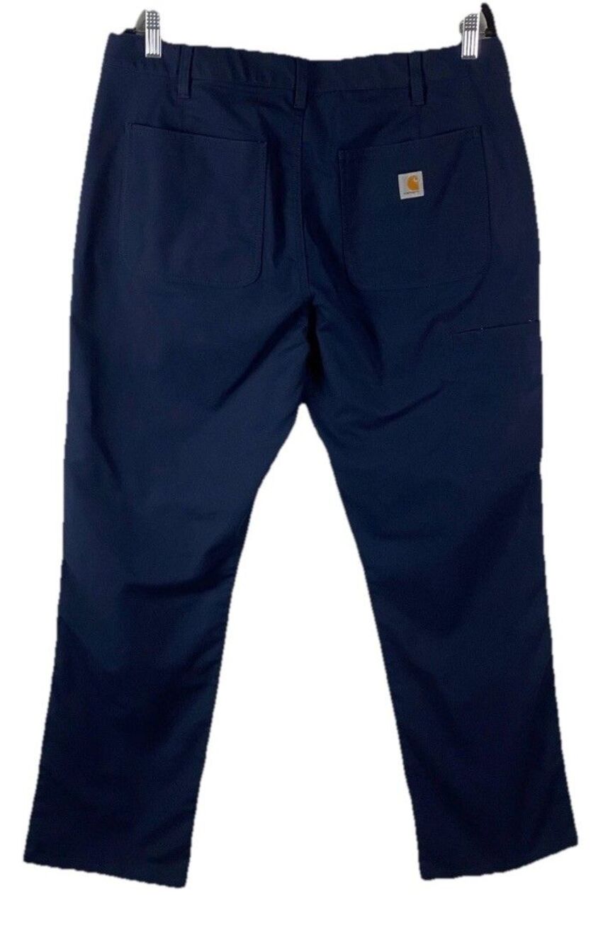 Carhartt 103104 Women’s 16 Tall Stretch Work Utility Pants Cotton Blend Navy